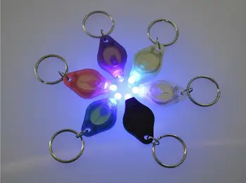 Nemokamas pristatymas 400 vnt./daug Spalvinga Micro Šviesos diodų (LED) Keychain UV Žibintuvėlis Dovana Šviesos pigūs Pinigai Detektorius