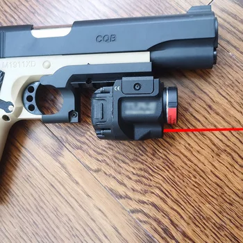 Nemokamas Pristatymas TLR Fullsize LED Ginklas Žibintas Su Raudona Lazerio Žvilgsnio Pistoletas Medžioklės Glock 17 19 8 SIG, CZ Lazerio Žibintuvėlis