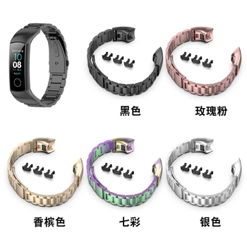 Nerūdijančio Plieno Metalo Dirželis Huawei Honor Band 5 4 Smartwatch Apyrankę Relacement Juostos Garbės Juosta 4 Apyrankės Priedai