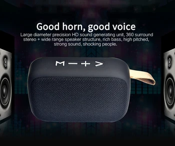 Nešiojamų Bluetooth Mini Garsiakalbis Su FM Radijas 