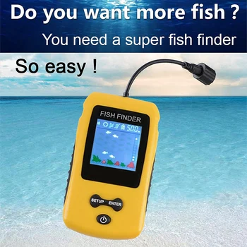 Nešiojamų Sonar Fish Finder Su Spalvotu Lcd Ekranas Sn Žuvų Ieškiklis Žvejybos Masalas Aido Geresnį Fishfinder