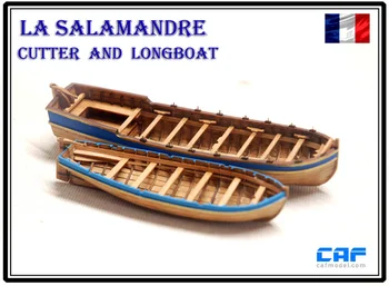 NIDALE modelio Lazeris-pjautine mediena ir Senovinių Laivo modelio rinkinį Sacle 1/48 La Salamandre Laivų gelbėjimo valtis modelio rinkinys