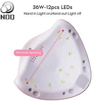 NOQ Mini5B Nešiojamų UV Lempa Nagams Džiovintuvas 12Pcs Led Nagų Mašina LED Nagų Lempa Manikiūro Džiovinimo Gelio lenkijos LCD Ekranas
