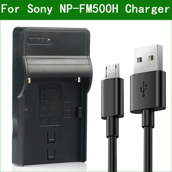 NP-FM500H FM500H Skaitmeninio Fotoaparato Baterija + USB Įkroviklis Sony ILCA-77M2 ILCA-99M2 SLT-A57 SLT-A58 SLT-A65 SLT-A77 SLT-A99