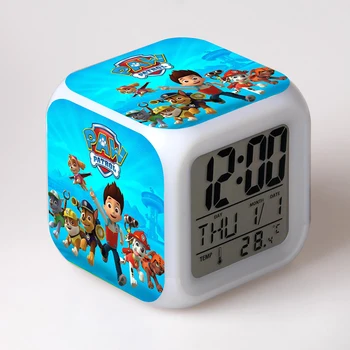 NUGARA MSATER Anime Duomenys LED Laikrodis-Žadintuvas Animacinių filmų Gelbėjimo Šuo Naktį Šviesos Laikrodis Vaikų Berniukų, Mergaičių Žaislai Vaikams Kalėdų Dovanos