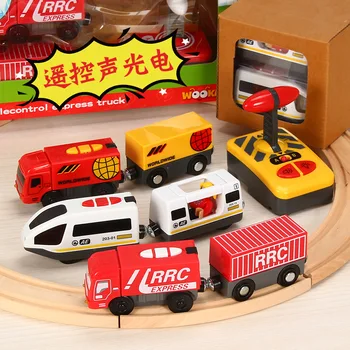 Nuotolinio Valdymo Kelis Vienetus CRH EPS Elektrinis Traukinys Žaislai sunkvežimių Rinkinys Vaikas tinkamos prekės, medinės sekti pavyzdžiu vaikų dovanų