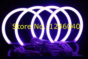 Nuotolinio valdymo pultas 2 x 131mm&2*146mm Medvilnės RGB Angel eyes halo žiedas rinkinys, skirtas BMW E46 A+B Ne projektoriaus 4D 16colors flash