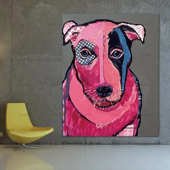 Nuotraukos plakatas ir spausdinimo gyvūnų spalvinga šuo Drobės tapybos Sienos plakatas dekoracija gyvenimo kambario sienos paveiksl namų dekoro