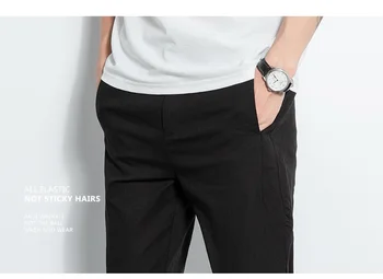 Obrix Vyrų Darbo Kelnės Kietas Modelis Smart Casual Stiliaus Oficialių Verslo Kelnes Patrumpinti Kelnes Vyrams