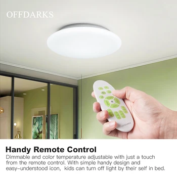 OFFDARKS smart LED lubų šviesos WIFI balso kontrolės RGB tamsos APP kontrolės kambarį, miegamojo, virtuvės lubų lempa
