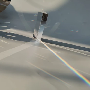 Optinis Stiklas Vaivorykštė Prizmę 25x25x80mm Mokymo Trikampis Prizmės Spalvinga Šviesos Fotografavimo Rainbow Poveikis Fotografija