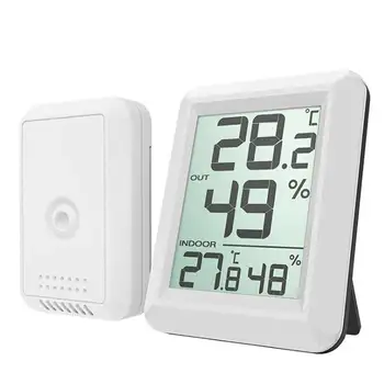 Oras Stotis Elektroninis Temperatūros Drėgmės Matuoklis Bevielis Termometras Su Drėgmėmačiu Indoor/Outdoor