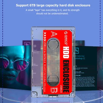 ORICO Kietąjį Diską Atveju USB3.0 HDD Gaubto Išorės Skaidrus HDD Atveju 