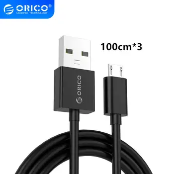 ORICO Micro USB 2.0 Įkrovimo Duomenų usb laidas krovimo laidas išmaniųjų telefonų 30cm*5 - Juoda / Balta redmi k20 pro