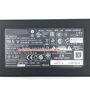 Originali ACDP-120E01 ACDP-120N01 19.5 V 6.2 Nešiojamojo kompiuterio Kroviklis Sony KDL-42W670A KDL-42W650A ACDP-120N02 LCD Monitorius ACDP-120E02
