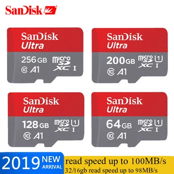 Originalios SanDisk atminties Kortelė micro sd 128 gb 64gb 32 gb, 16 gb micro sd class 10, sd kortele 256 gb Atminties Kortelė 