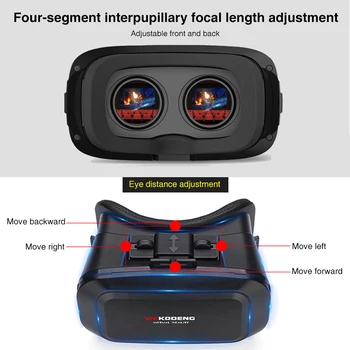 Originalus 3D Virtual Reality (VR), Akiniai Paramos 0-600 Trumparegystė Žiūronų 3D Akiniai, Ausinės VR už 4-7 Colių 