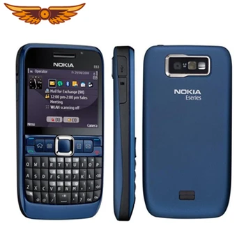 Originalus, atrakinta NOKIA E63 mobiliuosius telefonus, 3G, WIFI, Bluetooth, mp3 grotuvas, 2MP KAMERA, Naudojamas Mobilusis telefonas