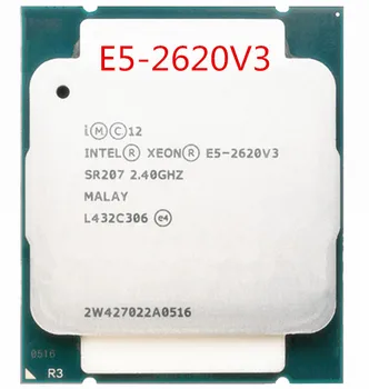 Originalus E5-2620V3 E5-2620 V3 E5 2620V3 CPU Procesorius šešių branduolių LGA2011-3 2.4 GHZ) 22nm 85W scrattered vienetų