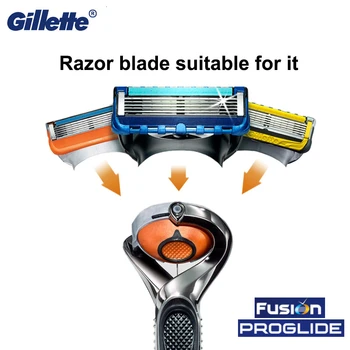 Originalus Gillette Fusion 5 Proglide Vyrų Skutimosi Straight Razor Su 5 Sluoksniu Keičiamos Skutimosi Peiliukus Žinynas Saugos Skustuvo Rankena