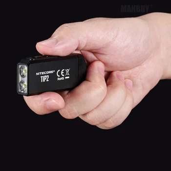 Originalus NITECORE TIP2+USB Įkrovimo Kabelis Multi-purpose Įrašą 2x CREE LED Metalo Pultelio Šviesos įmontuota Baterija EDC Žibintuvėlis