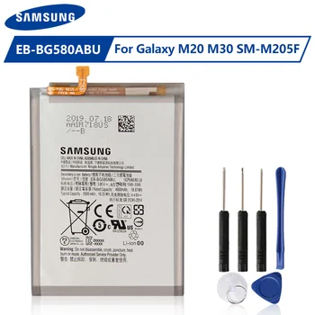 Originalus Samsung Battery EB-BG580ABU Samsung Galaxy M30 M20 SM-M205F Originali Baterija 5000mAh
