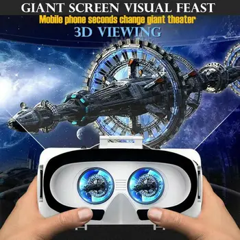 Originalus VR Virtualios Realybės 3D Akiniai Lauke Stereo VR Ausines Šalmas Kartonas 