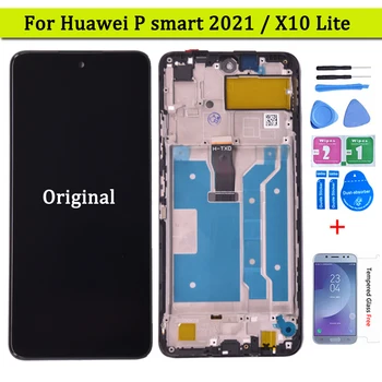 Originalą Huawei P Smart 2021 PAA-LX2 LCD Ekranas su Jutikliniu Ekranu, skaitmeninis keitiklis Asamblėjos Huawei X10 Lite Y7A LCD Ekranas
