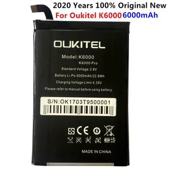 Oukitel K6000 Pro Baterijos Pakeitimo Originalus, Didelės Talpos, 6000mAh Atsargines Baterijas Oukitel K6000 Pro