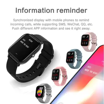 P8 Visą Touch Smart Watch Vyrai Moterys IP67 atsparus Vandeniui Širdies ritmo Monitoringo Sporto Smartwatch Fitness Tracker Už Xiaomi 