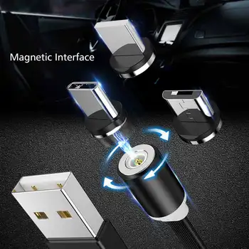 PADCOVER Naują Magnetinių USB Kabelis iPhone, Micro USB Kabelis USB C Magnetas Įkroviklis Ištraukiamas laidas 