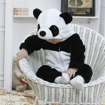 Panda Kigurumis Kūdikių, Vaikų, Vaikams, Cartoon Gyvūnų Cosplay Kostiumas Šiltas, Minkštas Flanelė Išgalvotas Žiemos Onesie Mielas Pajama Kūno Kostiumas