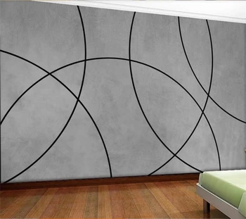 Papel de parede Užsakymą tapetai 3d freskos šiuolaikinės minimalistinė geometrinių lanko fone, sienos, namo apdailos freskomis 3d tapetai
