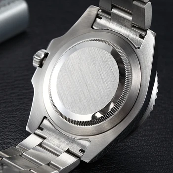 Parnis 40mm Automatinis Mechaninis laikrodis Vyrams Black Dial GMT Keramikos Bezel Prabanga Švytinčios Vandeniui Safyras Vyrų Laikrodis