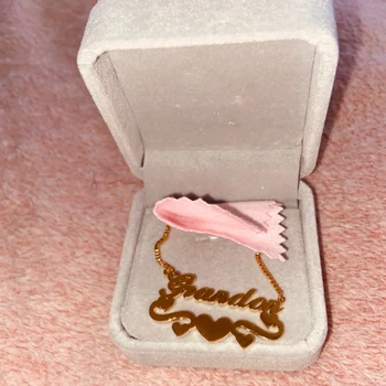 Pasirinktinis Pavadinimas Juostelės Širdis Karoliai moterų lentele papuošalai iš nerūdijančio plieno dėžė, Grandinės Pavadinimas Karoliai Bijoux