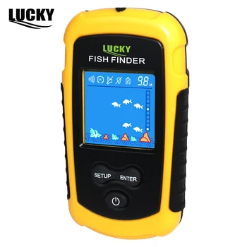 PASISEKĖ FFC1108-1 Žuvų Ieškiklis Nešiojamų Echolotai Laidinio LCD Žuvų Gylis Finder Signalizacijos 100m Elektroninių Žvejybos Reikmenys