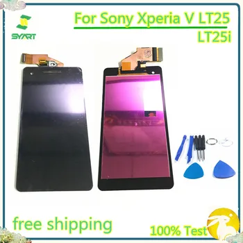 Patikrintas LCD Ekranas Sony Xperia V LCD Ekranas Jutiklinis Ekranas skaitmeninis keitiklis Asamblėjos Sony Xperia V LT25 LT25i Su Įrankiais