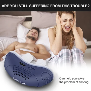 Patogus Elektros Anti-Knarkimas Įtaisas Kvėpavimo Naktį Nosies 3 Spalvų USB Įkrovimo Silikagelio Automatinis Miego Nosies Užgulimas,