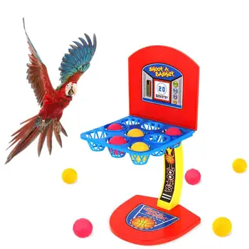Paukščių Žvalgybos Mini Krepšinio Stovai, Lankai Nustatyti Paukščių Krepšinio Žaidimas Darbastalio Lentelė Papūga Mokymosi Žaislas Macaw