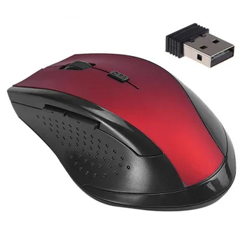 PC Kompiuteris, Nešiojamas, Ergonomiškas 6 Klavišus 3200DPI Optinis 2.4 GHz Wireless Gaming Mouse Black Mėlyna Raudona Nešiojamas PC Windows 10