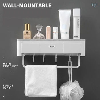 Perforuotas nemokama vonios kambarys stalčiuko sienos tvirtinama džiovykla daugiafunkcinis stalčiuko sienos plastikinės sandėliavimo, apdailos, rankšluosčių džiovykla