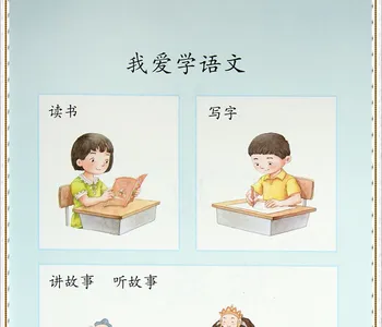 Pirmos klasės knygą Kalbų pradinėje mokykloje Kinijos besimokančiojo ir mokymosi Mandarinų 1 tomas