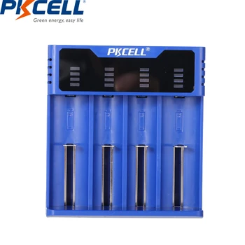PKCELL baterijos Įkroviklio 1-4pcs18650 26650 21700 18350 AA AAA), 3,7 V/3.2 V/1.2 V/1,5 V ličio NiMH baterija, 