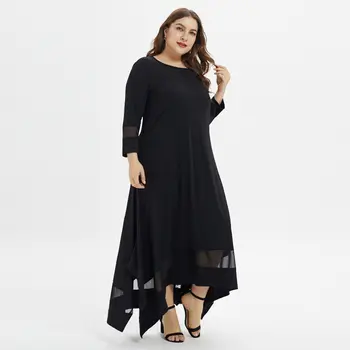 Plus Size Musulmonų Abaja Derss Moterų Tinklinio Maxi Hijab Suknelės Dubajus Maroko Kaftan Caftan Islamo Drabužių, Vestidos De Fiesta