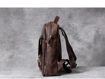 PNDME derliaus crazy horse cowdhie vyrų kuprinė dizainerio rankų darbo natūralios odos moteriški bookbag kasdien kelionės nešiojamas bagpack