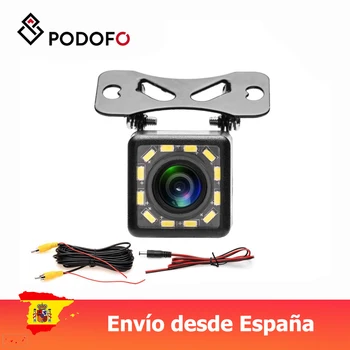Podofo Vandeniui Automobilio Galinio vaizdo Kamera 170 Platus Kampas, HD CCD 12 LED Nakties Vizijas Atsarginės Atbulinės eigos Parkavimo Kameros Automobilio stiliaus