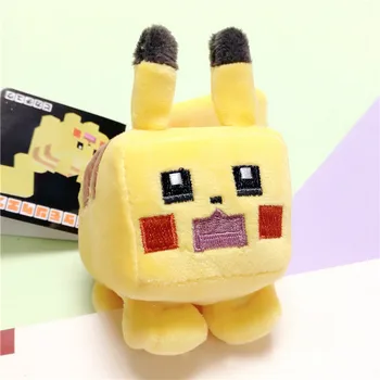 Pokemon Pikachu Džinas Vėžlys Pikselių Pliušinis Lėlės 27cm Kuprinės Pakabuką 13cm