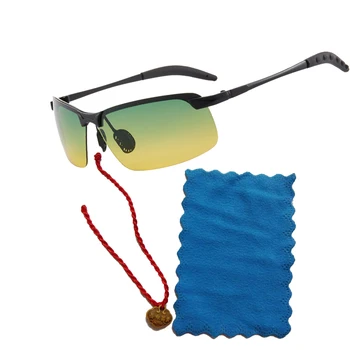 Poliarizuoti akiniai nuo saulės dieną ir naktį anti-glare naktį kelionių akinius, dėl lietaus ir rūko dienų elegantiškas vyrų Poliarizuoti Akiniai nuo saulės