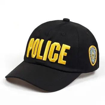 Policijos Laišką Vyrų Medvilnės Skrybėlę Miss Vasaros Laisvalaikio Beisbolo kepuraitę Snapback Skrybėlę Lauko Skrybėlės Golfo bžūp
