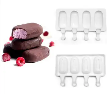 Popsicle Pelėsių mini Ovalo formos ledų silikono formos Ledai pop Kubo Formos Silikoninės formos namų popsicle pelėsis 